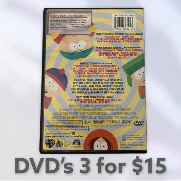 📀 Southpark Bigger Longer Uncut DVD movie 📀 - Picture 3 of 3